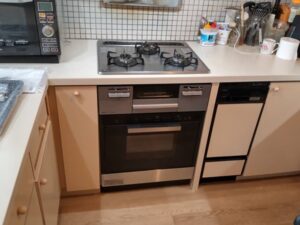 茨城キッチン取付け隊　ガスオーブンを後付　施工後